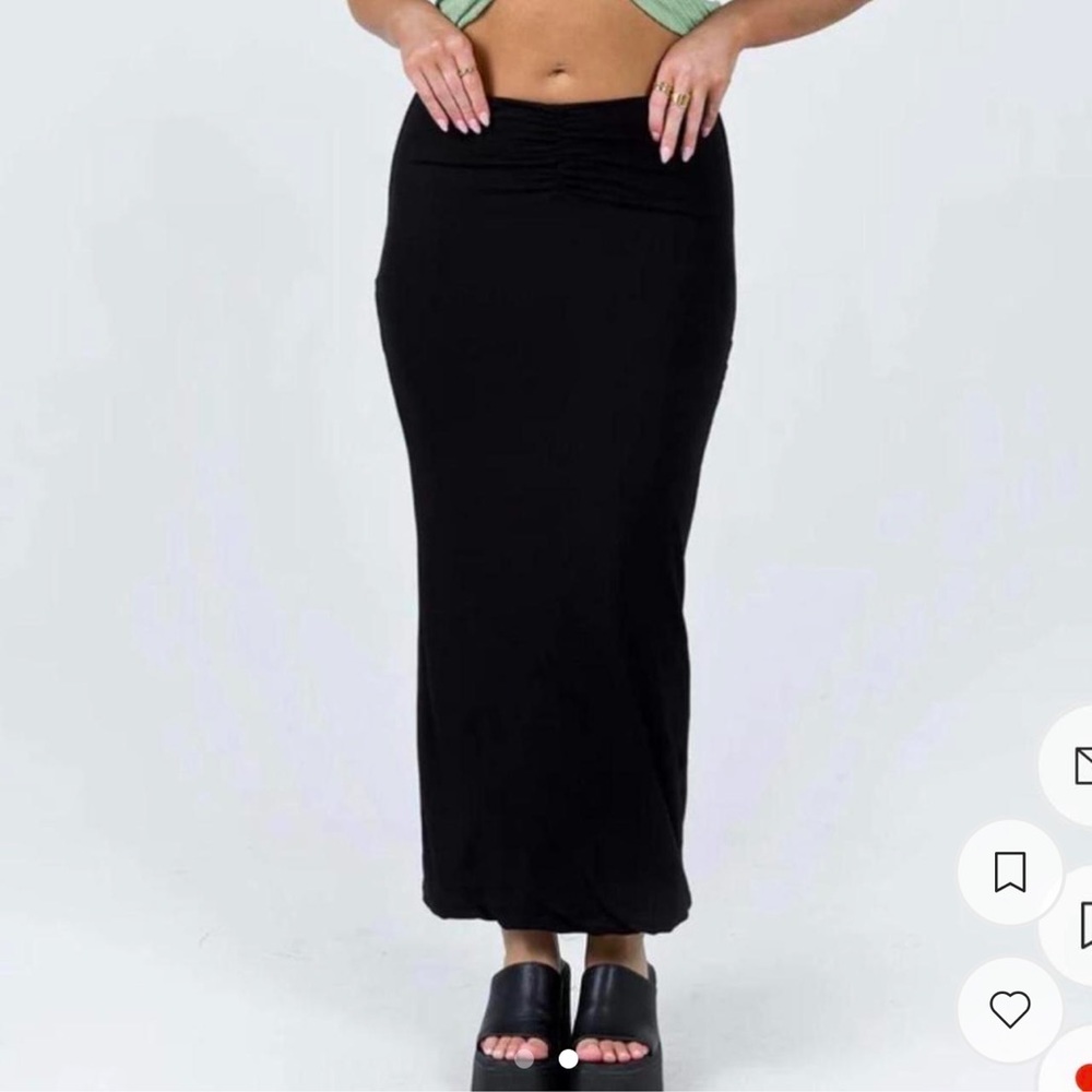 Princess Polly black maxi skirt knit